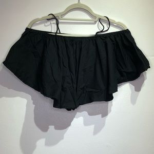 Fab'rik Black Off the Shoulder Oversize Crop Top Blouse Blouse Size Small